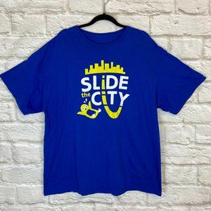 SLIDE CITY Touring Water Slide Theme Park Size XL TShirt Souvenir Blue